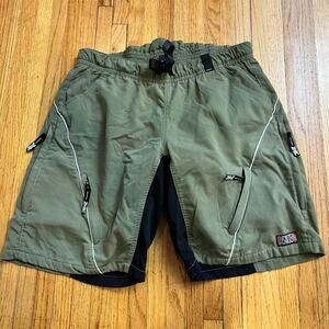 Zoic Shorts Mens XL Green Padded Cycle Cargo